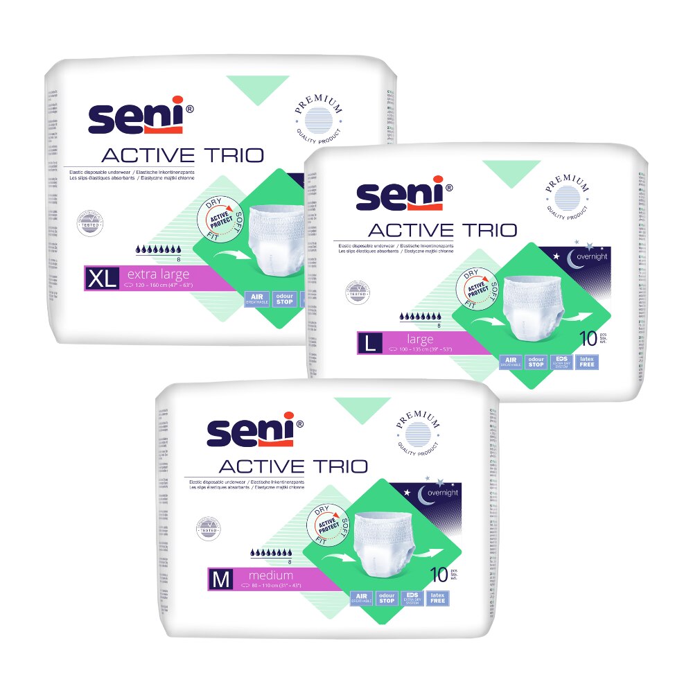 Seni Active Trio Inkontinenzslips diskret kaufen | M bis XL