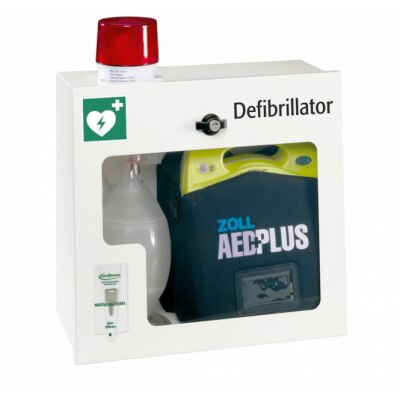Wandschrank für Defibrillator AED Zoll Plus | mit Alarm + Leuchte
