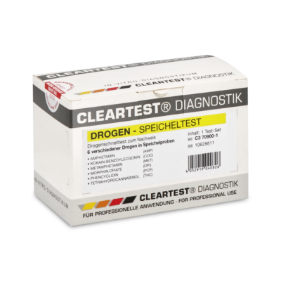 Cleartest Drogen-Speicheltest | ECO AMP/MET/OPI/COC/THC/PCP | 1 Stück