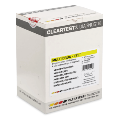 Cleartest Multi Drug Drogentest 6-Fach-Kassetten
