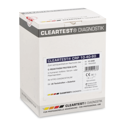 Cleartest CRP 10/40/80 Entzündungsparameter Schnelltest | 20 Stück