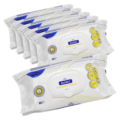 6 x Bacillol 30 Sensitive Tissues | 80 Standard-Tücher