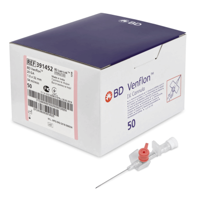 BD Venflon Venenverweilkatheter, 20 G rosa, 1,0 x 32 mm