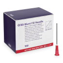 BD Blunt Fill Sicherheitsaufziehkanülen, 100 Stück | 18G 1 1/2, 1,2 x 40 mm, rot