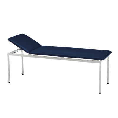 Ratiomed Untersuchungsliege inkl. Rollenhalter | classic ozean / weiß-aluminium lackiert