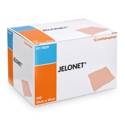 Jelonet Salbenkompresse mit Paraffin | 10 x 10 cm, 100 Stück