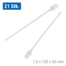 PEMAX Einmal-Knopfkanülen aus Kunststoff, steril | 1,0 mm x 100 mm x 80 mm, 21 Stück
