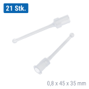 PEMAX Einmal-Knopfkanülen aus Kunststoff, steril | 0,8 mm x 45 mm x 35 mm, 21 Stück