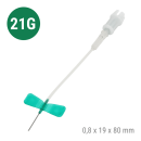 Sarstedt Multifly-Kanüle mit Schlauch und Multi-Adapter, 120 Stück | 21G, 0,8 x 19, 80 mm, grün