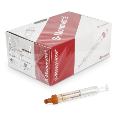 SARSTEDT S-Monovetten, steril, 50 Stück | Serum-Gel 7,5 ml, 92 x 15 mm