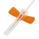 SARSTEDT Safety-Multifly-Kanüle, 120 Stück | 25G x 3/4", orange, kurzer Schlauch und Multiadapter
