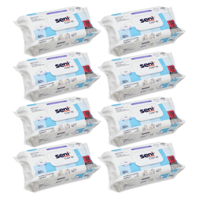 Seni Care Feuchtpflegetücher, 8 x 80 Stück