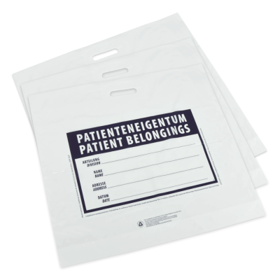 Edlich & Habel Tragetaschen Patienteneigentum, 60 x 55 x 0,3 cm, weiß, 250 Stück
