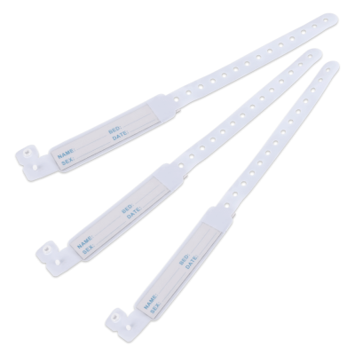 Edlich & Habel Patientennamensbänder latexfrei, 100 Stück | Erwachsene, weiß