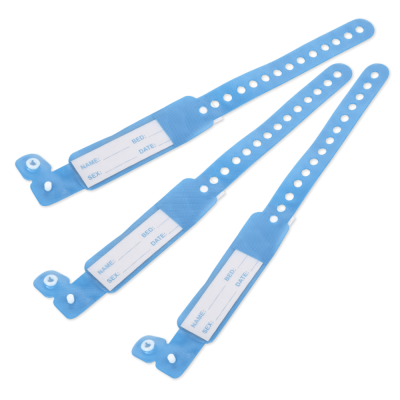 Edlich & Habel Patientennamensbänder latexfrei, 100 Stück | Kinder, blau