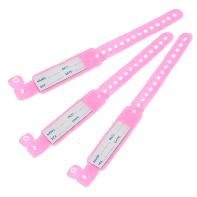 Edlich & Habel Patientennamensbänder latexfrei, 100 Stück | Kinder, rosa
