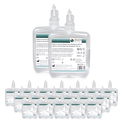 20 x 340 ml Edlich & Habel Sterilwasser mit Adapter