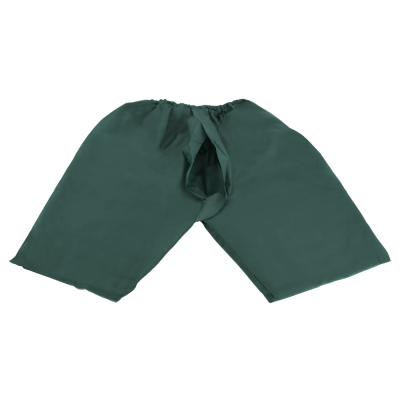 Edlich & Habel Koloskopiehose, 100 Stück | XL, dunkelgrün, Schlitz und Gummi