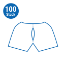 Edlich & Habel Koloskopiehose, 100 Stück | XL, dunkelgrün, Schlitz und Gummi