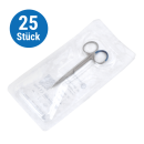 Edlich & Habel Schere, Iris & Ligaturschere, gerade, spitz/spitz, 10 cm, steril, 25 Stück
