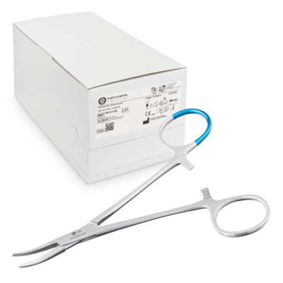 25 x Halsted-Mosquito Arterienklemme anatomisch, 12,5 cm, steril | gebogen