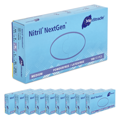 10 x Meditrade Nitril NextGen Untersuchungshandschuhe | M | 100