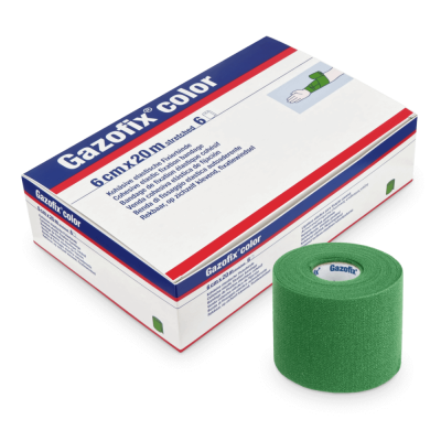 Gazofix Color kohäsive Fixierbinde, 6 cm x 20 m, 6 Stück | Grün