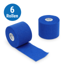 Gazofix Color kohäsive Fixierbinde, 6 cm x 20 m, 6 Stück | Blau