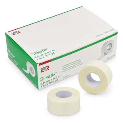Silkafix Heftpflaster mit Pappkern | 2,5 cm x 9,2 m, 12 Stück