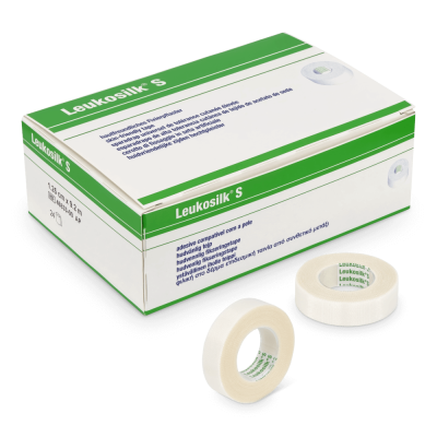 Leukosilk S Rollenpflaster ohne Schutzring | 1,25 cm x 9,2 m, 24 Stück