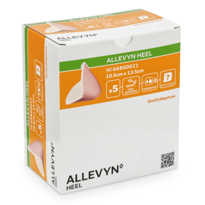 Allevyn Heel Schaumstoff Fersenverband 10,5 x 13,5 cm, 5 Stück