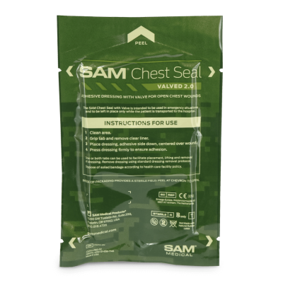 SAM Chest Seal Thorax-Pflaster mit Ventil 2.0