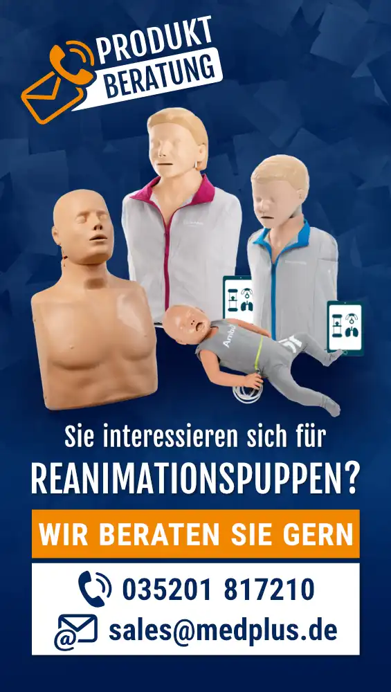 Reanimationspuppe Erwachsener mit Leuchtanzeige