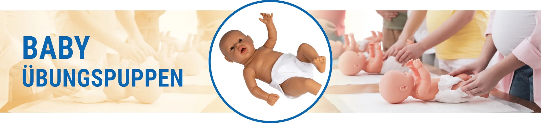 Banner Baby-Übungspuppen in Benutzung