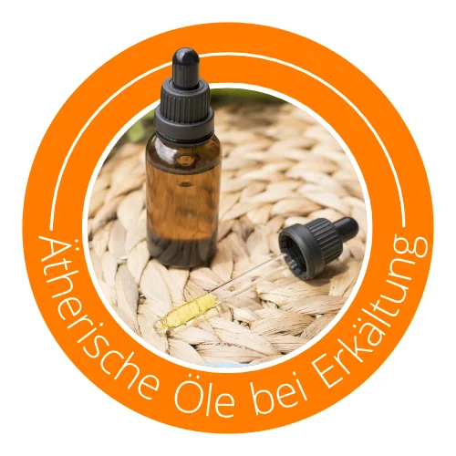 Orangenes Icon für Ratgeber Ätherische Öle bei Erkältung
