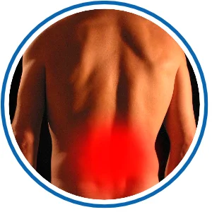 Darstellung von Schmerzen im unteren Rücken